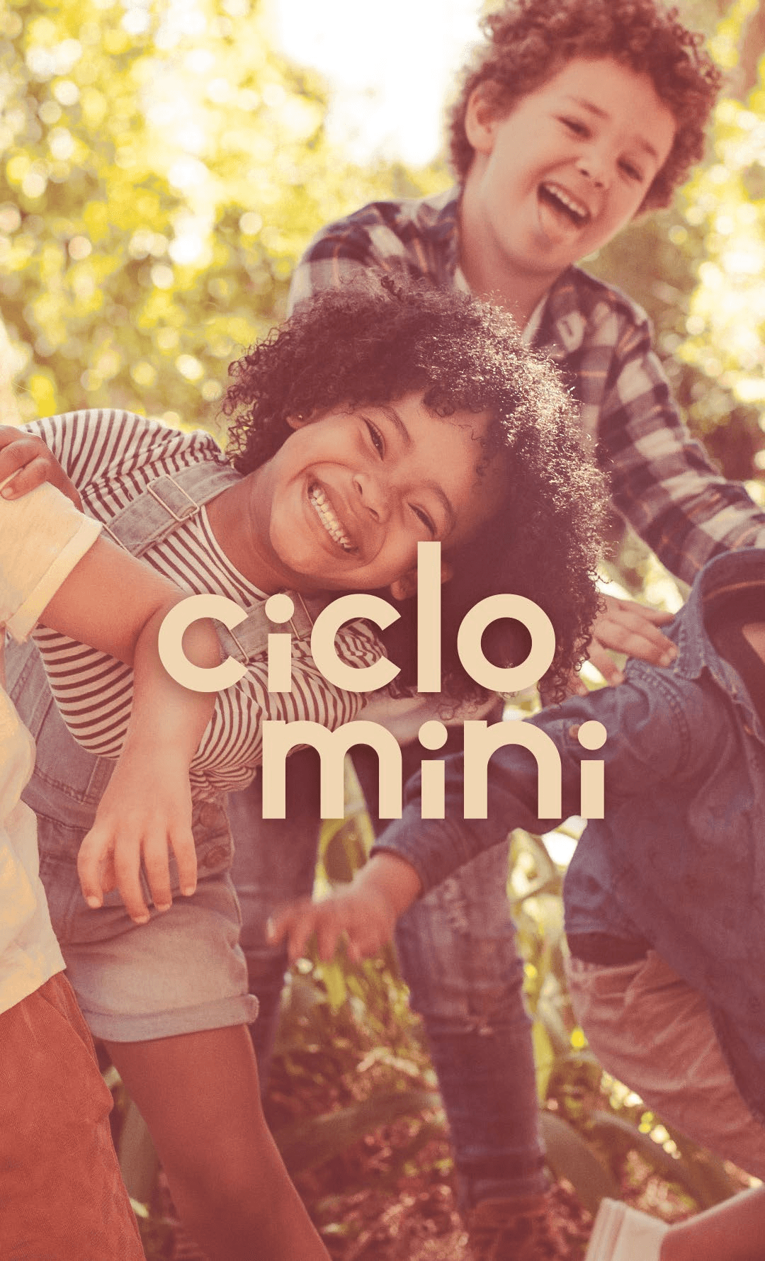 Crianças sorrindo, campanha Ciclo Mini